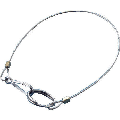 緑十字 ワイヤロープ(フック+リング付) 鎖F-200 0.8Φ×200 10本組 SUS製 308041 480-2951