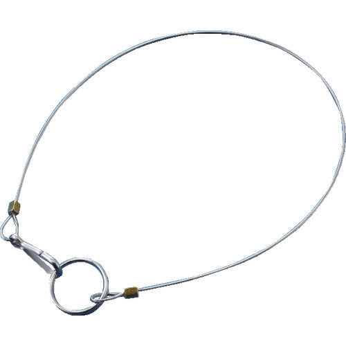 緑十字 ワイヤロープ(フック+リング付) 鎖F-300 0.8Φ×300 10本組 SUS製 308042 480-2969