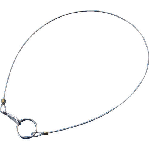 緑十字 ワイヤロープ(フック+リング付) 鎖F-400 0.8Φ×400 10本組 SUS製 308043 480-2977