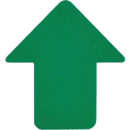 緑十字 路面表示ステッカー 矢印型 緑 QCA-G 76×70mm 10枚組 PVC 403041 102-8539