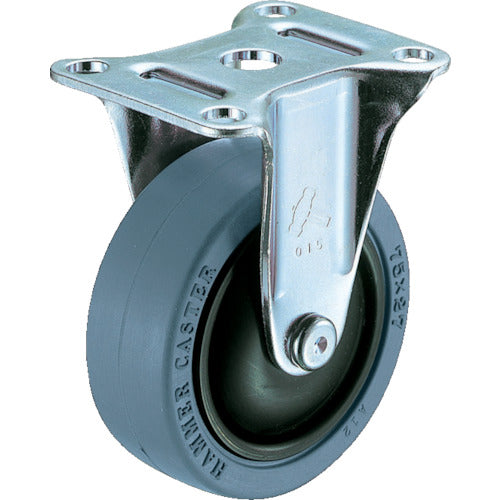 ハンマー 静音固定式ゴム車輪(ナイロンホイール・ラジアルボールベアリング)65mm 420BBR-FR65 319-9002