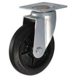ハンマー 静音旋回式ゴム車輪(ナイロンホイール・ラジアルボールベアリング)150mm 420BBS-FR150 212-3461