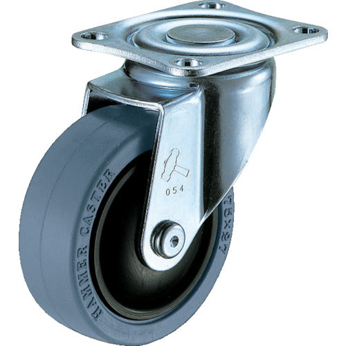 ハンマー 静音旋回式ゴム車輪(ナイロンホイール・ラジアルボールベアリング)65mm 420BBS-FR65 319-9011