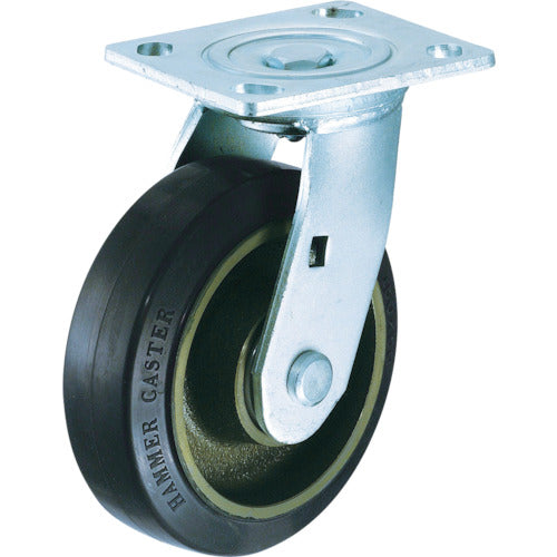 ハンマー 重荷重用旋回式ゴム車輪(イモノホイール・ラジアルボールベアリング)125mm 500BPS-CR125 392-9736