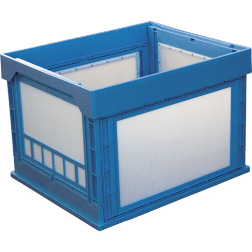 KUNIMORI プラスチック折畳みコンテナ パタコン N-107 ブルー 50190-N107-B 760-5323