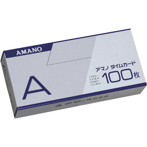アマノ タイムカードA (100枚入) A-CARD 002-1491