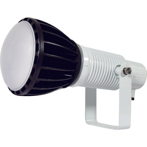 日動 エコビックLED投光器100W 常設用 ワイド アース付 電線2m 本体白、電球黒 ATL-E100J-WW-50K 161-8917