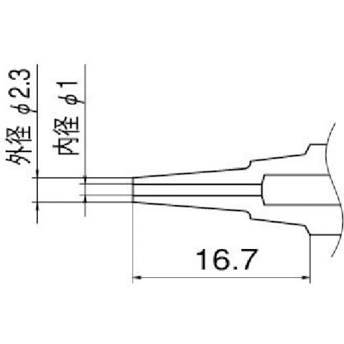 白光 ノズル 1.0mm ロング N1-L10 400-3896