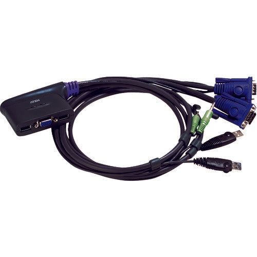 ATEN KVMスイッチ 2ポート/USB/ ケーブル一体型 CS62US 115-2996