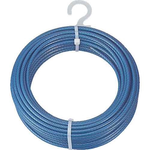 TRUSCO メッキ付ワイヤーロープ PVC被覆タイプ Φ2(3)mmX10m CWP-2S10 215-3980