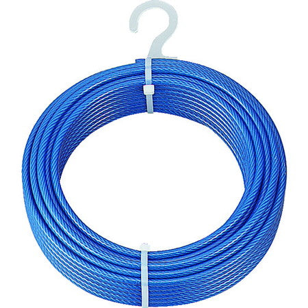 TRUSCO メッキ付ワイヤーロープ PVC被覆タイプ Φ4(6)mmX20m CWP-4S20 213-4942