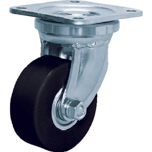 シシク 低床超重荷重用キャスター 100径 ユニクロメッキ MCMO車輪 DHJ-100U-MCMO 353-5002