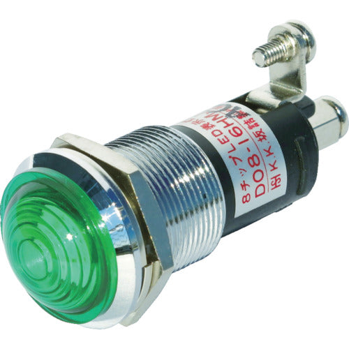 サカズメ ランプ交換型超高輝度LED表示灯(AC200V接続) 緑 Φ16 DO8-16HMJ-AC200V-G/G 788-5857