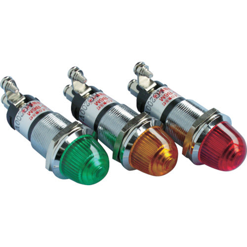 サカズメ ランプ交換型超高輝度LED表示灯(AC200V接続) 緑 φ16 DO8-B6M-AC200V-G/G 413-1711