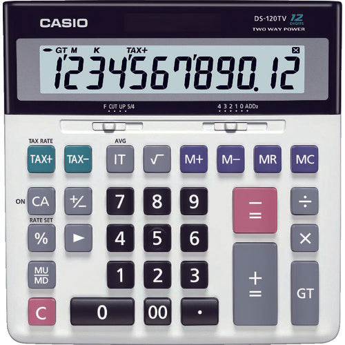 カシオ 加算器実務電卓 DS-120TW 836-2054