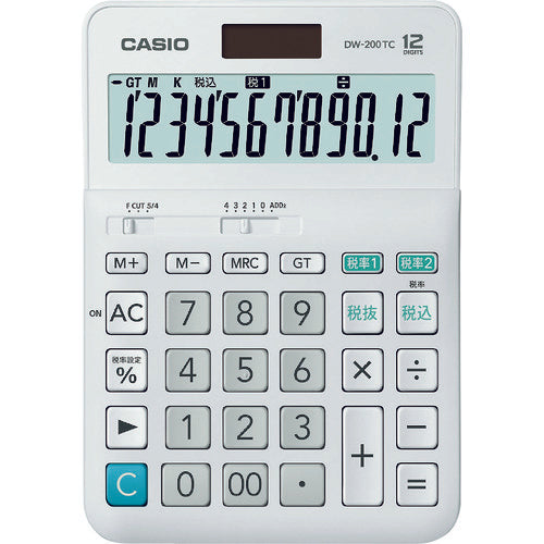 カシオ W税率電卓(デスクタイプ) DW-200TC-N 161-5405