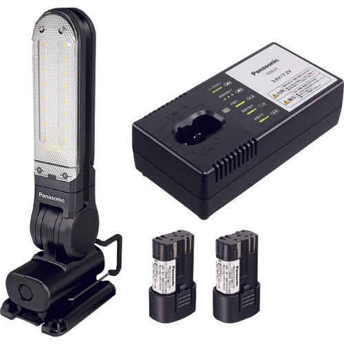 Panasonic 工事用 充電LEDマルチ投光器 セット品 EZ3720LA2S-B 145-6917
