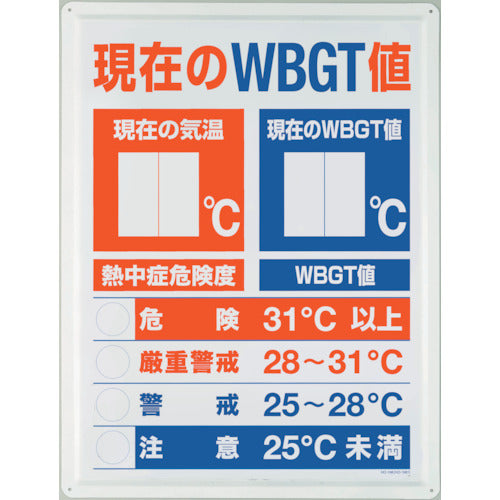ユニット WBGT値表示板 HO-198 485-3041