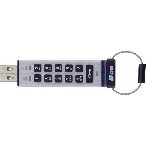 エレコム セキュリティUSBメモリ 10Key付 USB3.0 8GB HUD-PUTK308GA1 130-9308