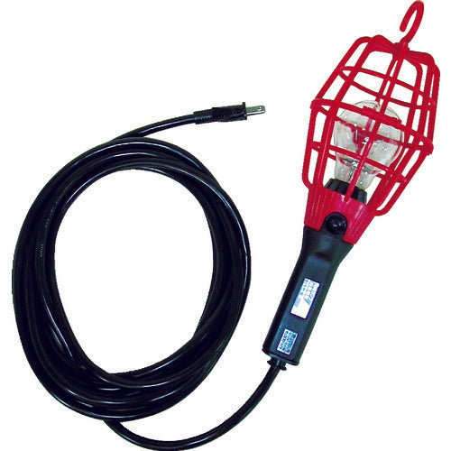 ハタヤ 補助コードランプ 60W耐震電球付 電線10m ランプガード赤 ILI-10R 370-3461