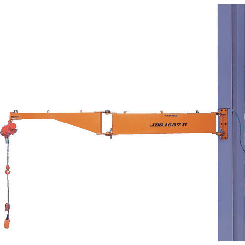 スーパー 二速型電動チェーンブロック付ジブクレーン 柱取付・シンプル型 JBCT1637H 836-8992