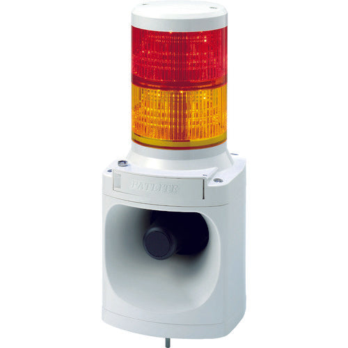 パトライト LED信号灯付き電子音報知器 LKEH-202FA-RY 751-4654
