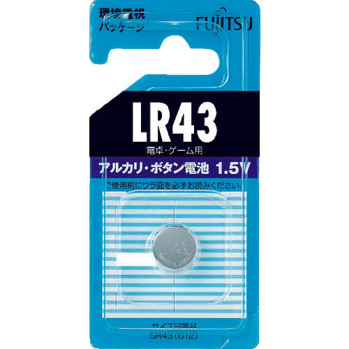 富士通 FDK 富士通 アルカリボタン電池 LR43 (1個=1PK) LR43C-B 440-0551