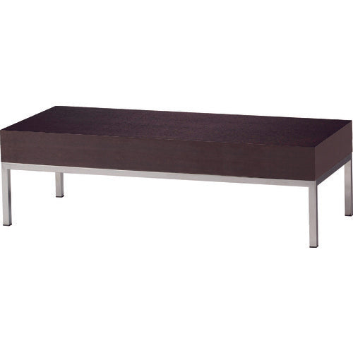TRUSCO 木製テーブル ステンレス脚 天板ダークウッド MAV1210-DBR 161-3160