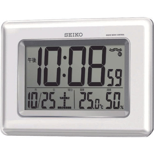 SEIKO 温湿度計付き掛置兼用電波時計 SQ424W 827-5570