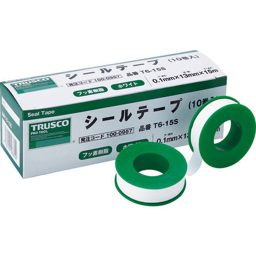 TRUSCO シールテープ 13mmX15m T6-15S 100-0957