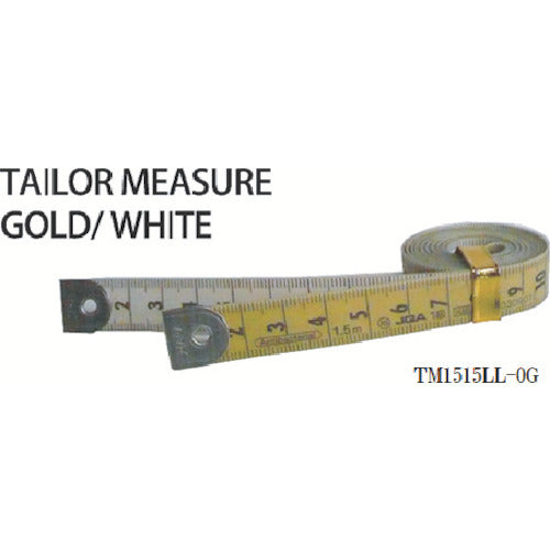 プロマート テーラーメジャー1.5m 0点 白/ゴールド TM1515LL-0G 495-8390