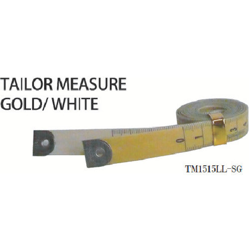 プロマート テーラーメジャー1.5m 余白有 白/ゴールド TM1515LL-SG 495-8411