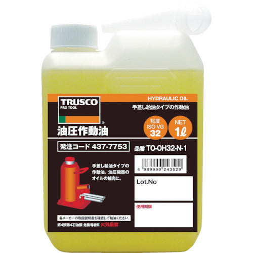 TRUSCO 油圧作動オイル VG46 1L TO-OH46N-1 437-7761