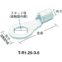 TRUSCO 裸圧着端子丸形φ6.4長さ21.5 (45個入) T-R2-6 790-2921