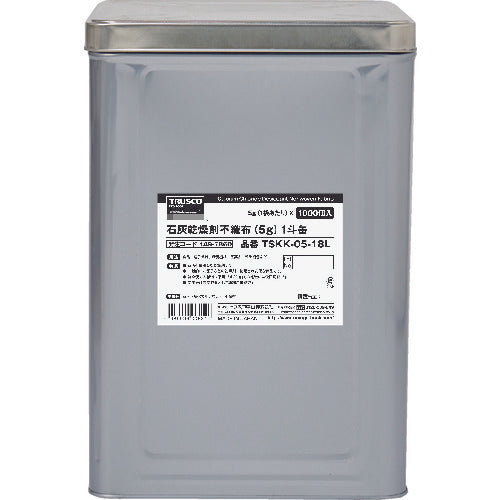 TRUSCO 石灰乾燥剤 (耐水、耐油包装) 5g 1000個入 1斗缶 TSKK-05-18L 149-7860