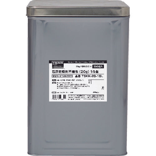 TRUSCO 石灰乾燥剤 (耐水、耐油包装) 20g 350個入 1斗缶 TSKK-20-18L 149-7863