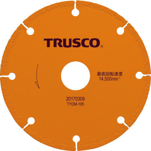 TRUSCO 溶着ダイヤモンドカッター マルチタイプ 105mm TYDM-105 856-3405