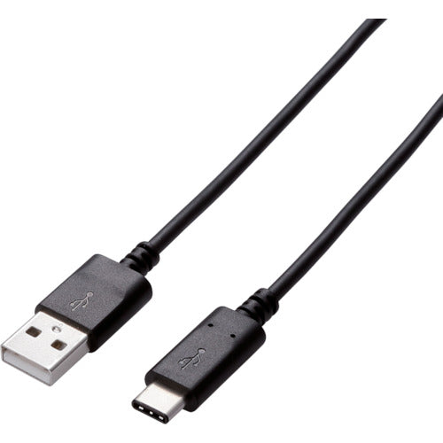 エレコム USB2.0ケーブル A-Cタイプ 認証品 3A出力 0.5m U2C-AC05NBK 792-3007