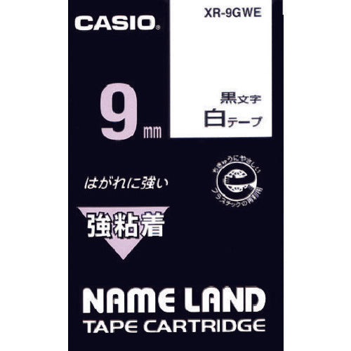 カシオ ネームランド用強粘着テープ9mm XR-9GWE 803-6785