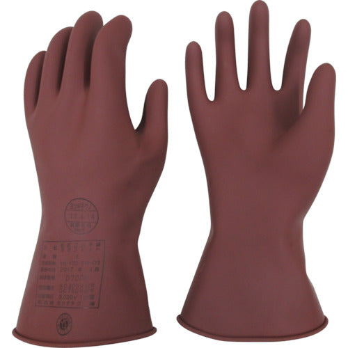 YOTSUGI 低圧ゴム手袋 ネオフィット M 直流750V以下用 薄手 YS-102-58-02 827-9341