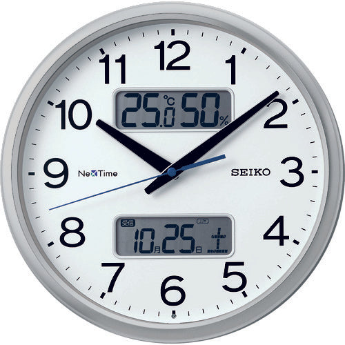 SEIKO 電波掛時計 "セイコーネクスタイム ZS251S" (ハイブリッド電波時計) 158-4426
