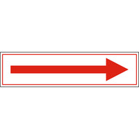 産業標識(PVC製ステッカー) 貼68 →〈矢印〉(ヨコ)  9-170-55