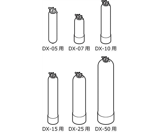 カートリッジ純水器 デミエース予備樹脂筒 DX(Y)-05型 1-3135-06
