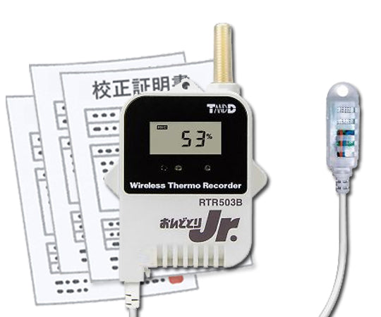 ワイヤレスデータロガー 温度・湿度各1ch（外付け） おんどとりRTR500Bシリーズ 子機 校正証明書付 RTR503B 1-3522-11-20