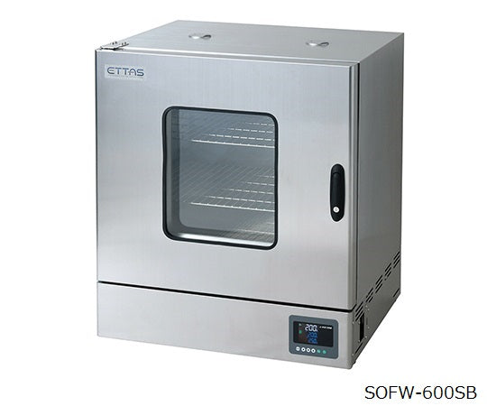 定温乾燥器（強制対流方式） ステンレスタイプ・窓付き 左扉 出荷前点検検査書付 SOFW-600SB 1-8998-23-22