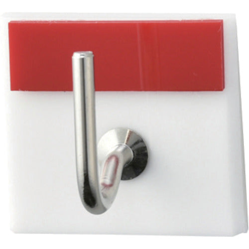 緑十字 キーハンガー 赤 30×33mm 裏面テープ付 アクリル製 キーハンガー1R(1) 107-2516
