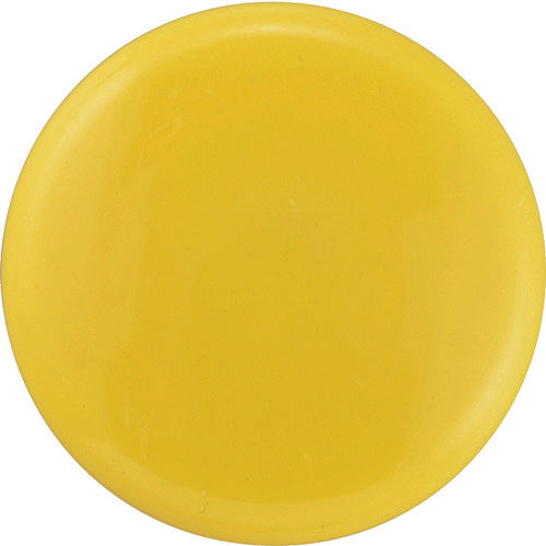 緑十字 カラーマグネット(ボタン型タイプ) 黄 マグネ30(4/黄) 30mmΦ 10個組 107-6845