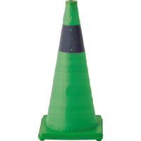 緑十字 伸縮式三角コーン 緑 伸縮コーン-G(大) 高さ620mm(ベース295mm角) 反射材付 114-0223
