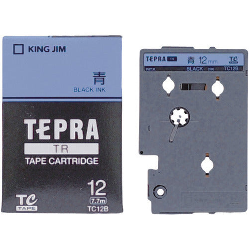 キングジム テプラTRテープカートリッジ テープ色:青 文字色:黒 130-3820