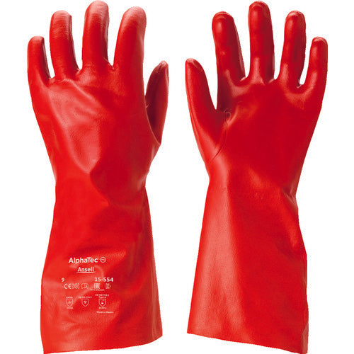 アンセル 耐溶剤作業用手袋 アルファテック 15-554 XLサイズ 15-554-10 160-8038